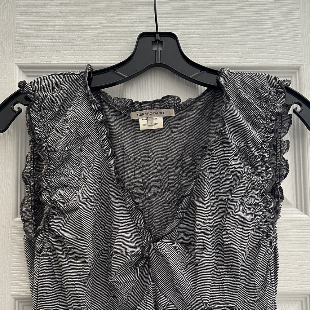 Gerard Darel Monochrome Striped Blouse